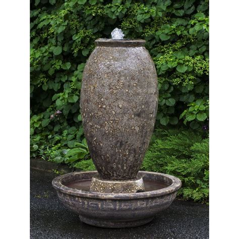 Extra Tall Ceramic Thassos Fountain Kinsey Garden Decor Tabletop