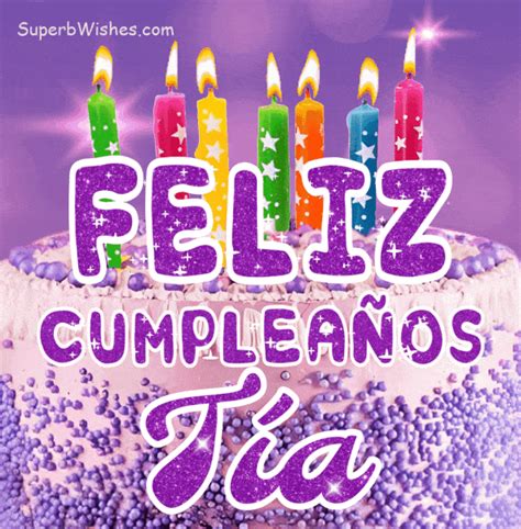 Pastel de Cumpleaños Morado Real GIF - Feliz Cumpleaños, Tía | SuperbWishes