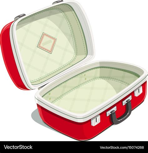 Red Open Suitcase For Travel Royalty Free Vector Image