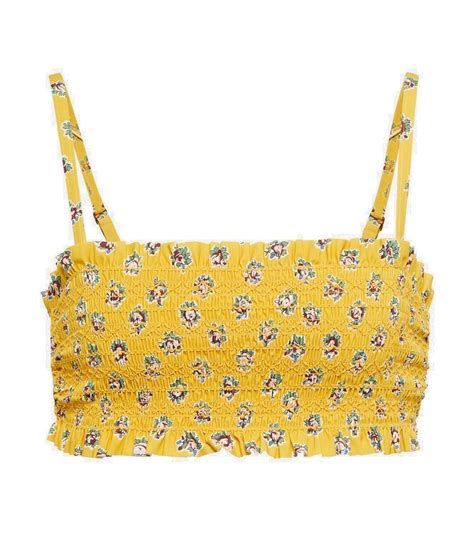 Tory Burch Costa Floral Bikini Top Tory Burch