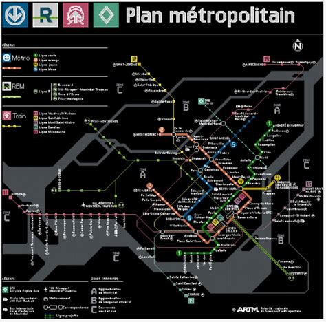 NEW! MONTREAL Metro-rail-bus Map Cross-stitch Pattern Pdf Download ...