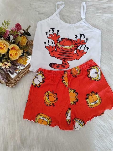 Pijama Bloguerinha Slim Ki Garfield Imp Rio Lingerie