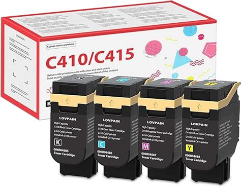 Amazon C410 C415 High Capacity Toner Cartridge Bundle 4Pack BK