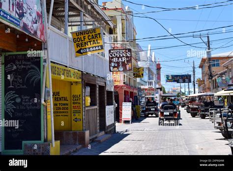 Front Street Aka Barrier Reef Drive In San Pedro Town On Ambergris
