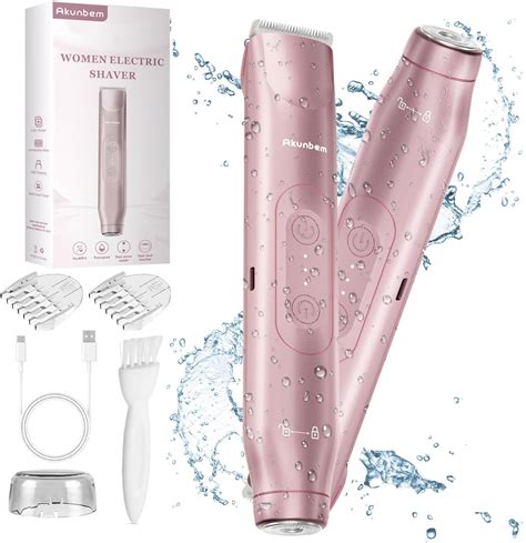 Amazon Akunbem In Women Electric Shaver Dual Head Bikini Trimmer For Women Ipx
