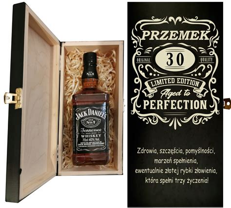 PREZENT NA URODZINY 18 20 30 40 50 PUDEŁKO SKRZYNKA NA WHISKY JACK