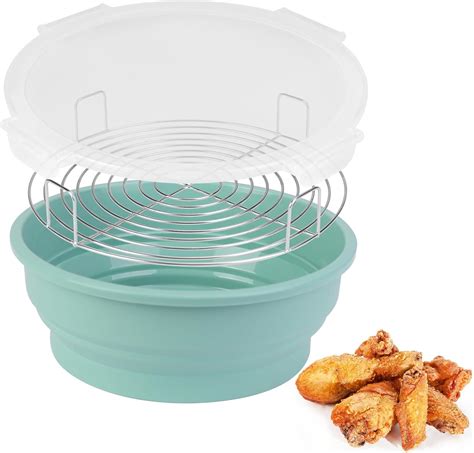 Enuoda Collapsible Batter Bowl No Mess Breader Shaker Bowl