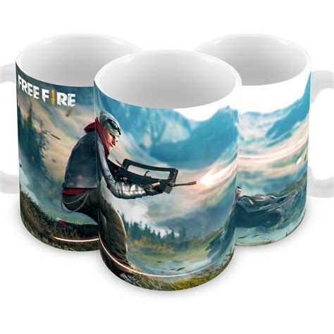 Caneca Pol Mero Free Fire Personalizada Elo Produtos Especiais