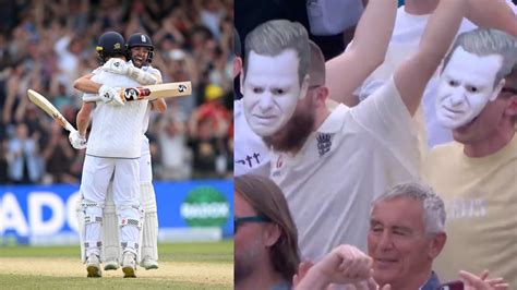 England Fans Mock Steve Smith With Crying Face Masks After Special