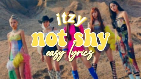 Itzy Not Shy Easy Lyrics Youtube