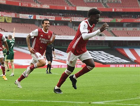 Pillow Of Bukayo Saka Scores First Arsenal Goal In Empty