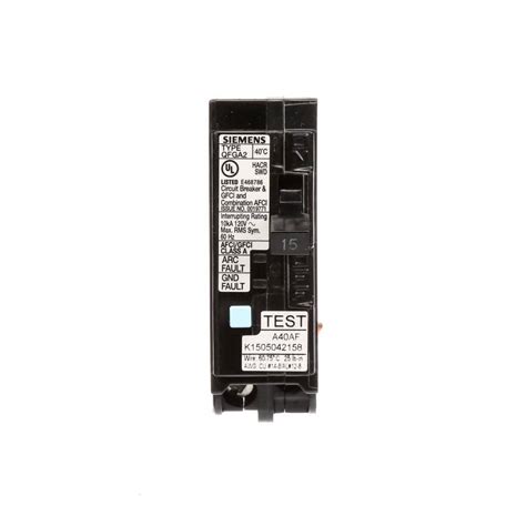 Siemens 15 AFCI GFCI Dual Function Circuit Breaker Q115DFP The