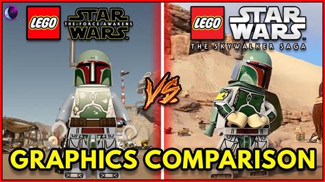 Lego Star Wars The Skywalker Saga Vs The Force Awakens Graphics Comparison Youtube