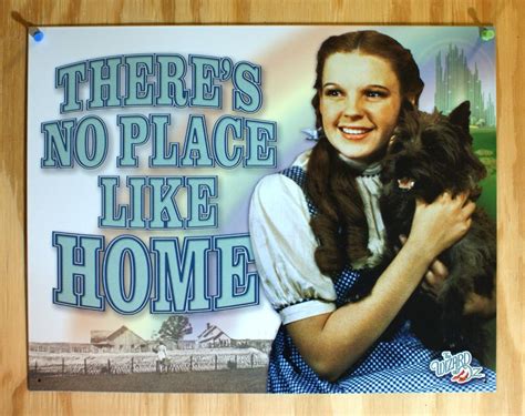 Wizard Of Oz No Place Like Home Tin Sign Movie Poster Dorothy Toto