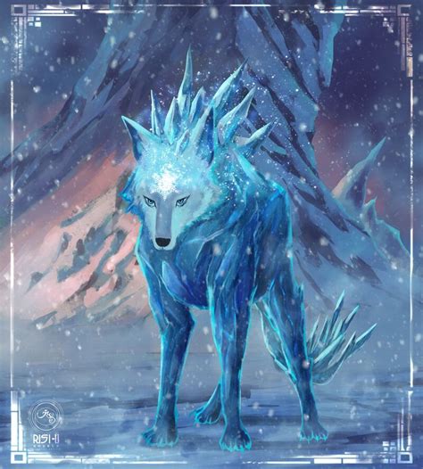 Artstation Ice Wolf Mythical Creatures Art Mythical Creatures