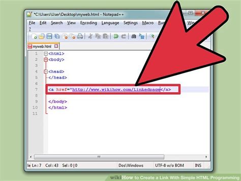 How To Create A Link With Simple Html Programming Steps