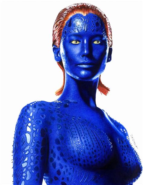 Drawing Jennifer Lawrence As Mystique By Jasminasusak On Deviantart D