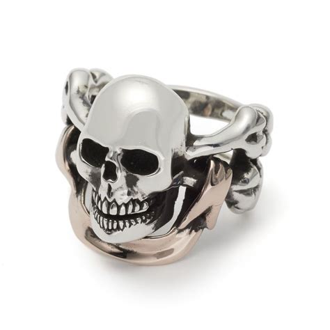 The Great Frog Skull And Crossbones With 9ct Rose Gold Banner Ring