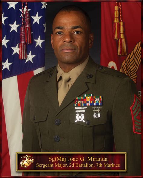 Sgtmaj J G Miranda St Marine Division Biography