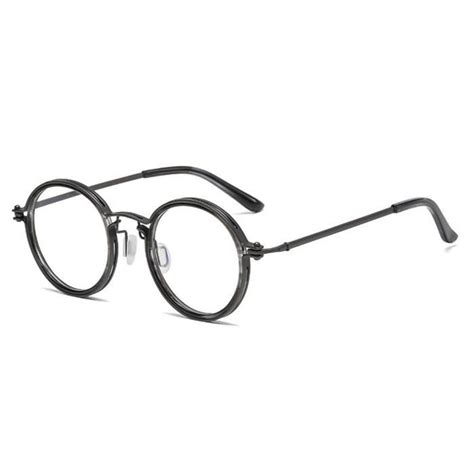 Gris Noir Dioptrie Lunettes De Lecture Rondes En Alliage Pour