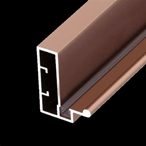 Rectangular Rose Gold Aluminium Shutter Profile Finish Polished Size