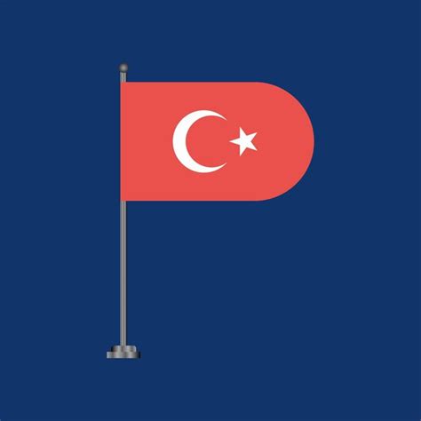 Ilustração do modelo de bandeira da turquia Vetor Premium