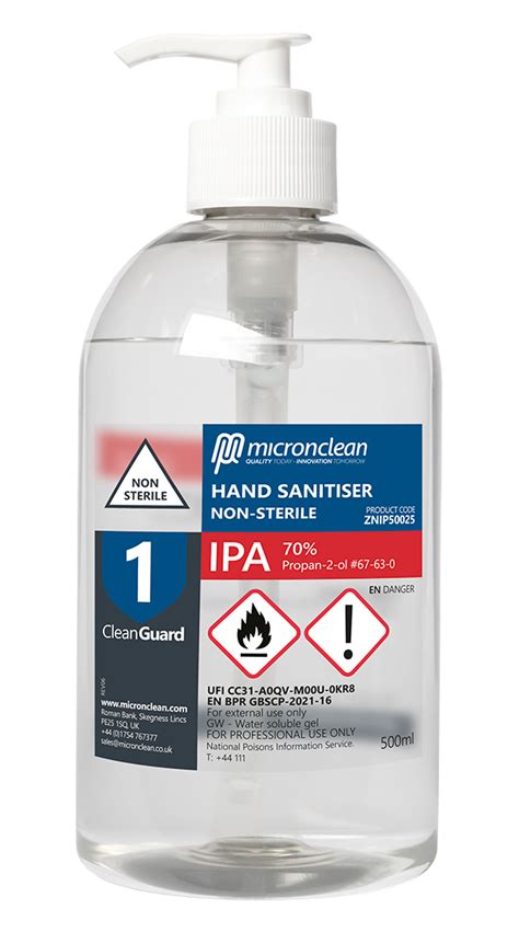 Cleanguard 1 Ipa Hand Sanitiser Non Sterile Micronclean