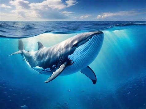 Premium Photo A Whale Swimming In The Ocean