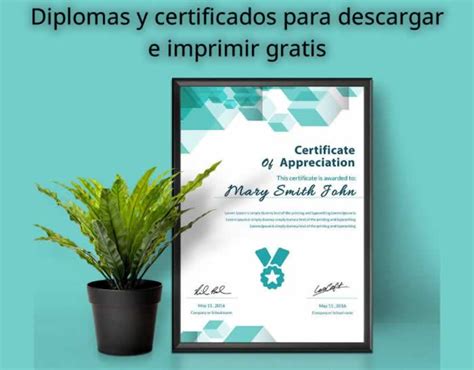 Diplomas Y Certificados Editables Para Descargar E Imprimir Gratis