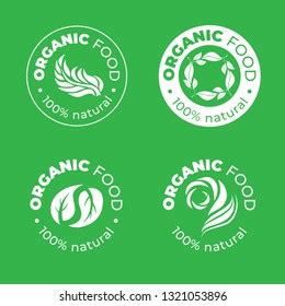 Set Eco Labels Badgesemblem Leaves Vector