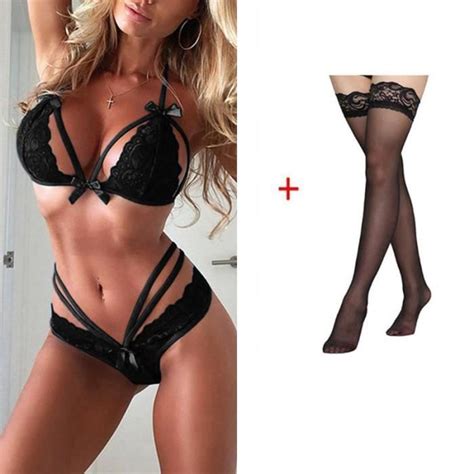 Ensemble de Nuit Exotique Babydoll Lingerie Sexy Porno Vêtements de Nuit Attrayants Auxquels