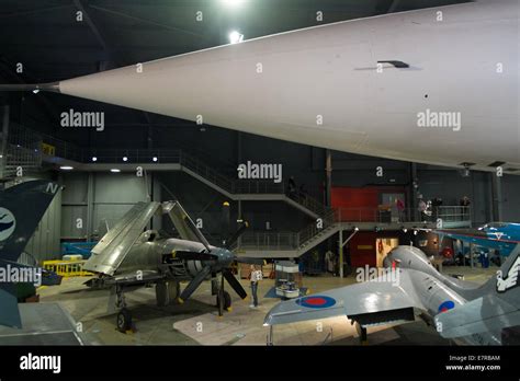 Inside Halls Of Royal Navy Fleet Air Arm Museum Hi Res Stock