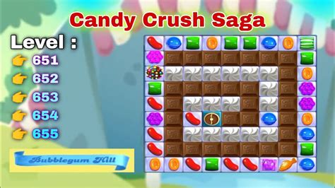 Candy Crush Saga Special Bubblegum Hill Level 651 To 655 Candy Crush