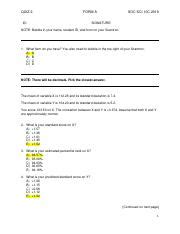 C Q A Key Pdf Quiz Form A Id Soc Sci C Signature Note