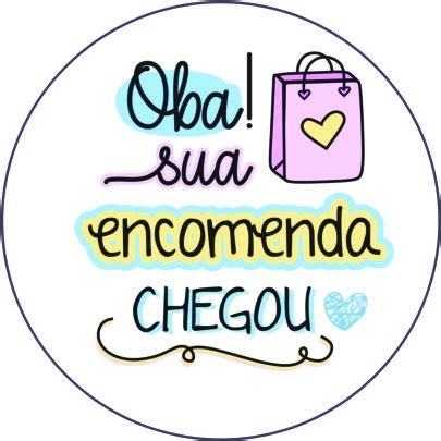 Etiquetas Adesivas Oba Sua Encomenda Chegou Shopee Brasil