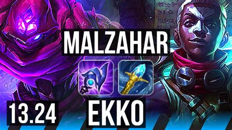 Malzahar Vs Ekko Mid 619 Rank 6 Malz 600 Games Jp Challenger