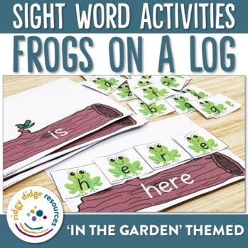 High Frequency Word Frogs On A Log Game By Ridgy Didge Resources