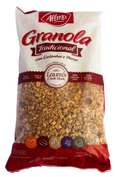 Granola Tradicional Castanhas E Passas Allmix Kg Casa Do