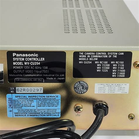 Panasonic Wv Cu Surveillance System Controller Used Tested Max