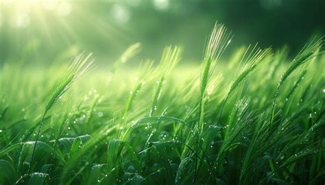 Premium Photo Sunlight Filtering Through Dense Grass In A Field