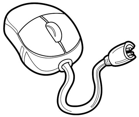 Computer Mouse Coloring Page