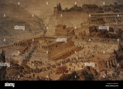 The Acropolis at Pergamon. Turkey. Altar of Zeus. Reconstruction by Stock Photo: 63820002 - Alamy