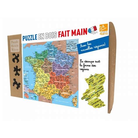 Puzzle En Bois Carte De France Des R Gions Puzzle Michele Wilson K