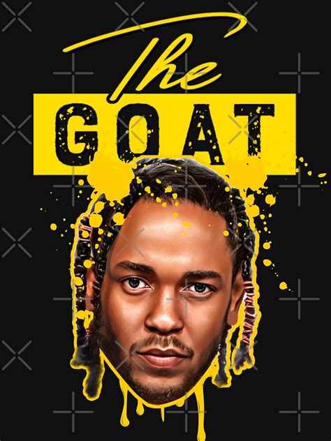 Kendrick The Rap Goat Hip Hop Illustration Portrait Gold ©music