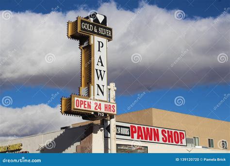 Sign for Gold and Silver Pawn Shop in Las Vegas, Nevada. Editorial ...