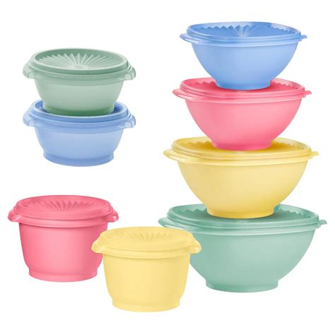 Hsn Tupperware Heritage Piece Square And Round Bowl Set