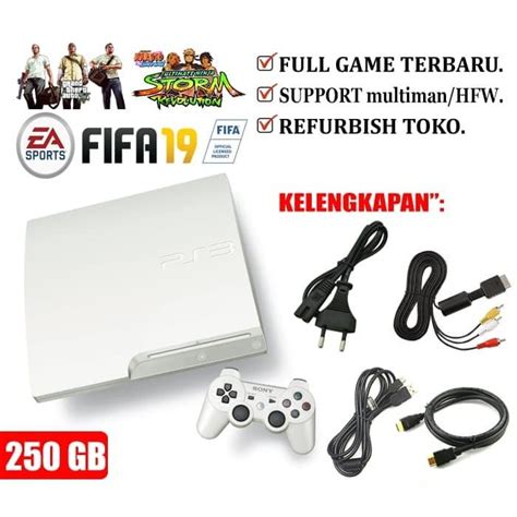 Jual PS3 PS 3 SLIM PUTIH CFW 500GB SERI 25XXX JAPAN Shopee Indonesia