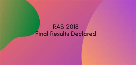 Rpsc Declares Final Ras Result Mukta Rao Ranks First Rajras