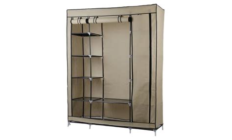 xxl armoire de rangement penderie dressing en tissu intissé 175 x 135 x