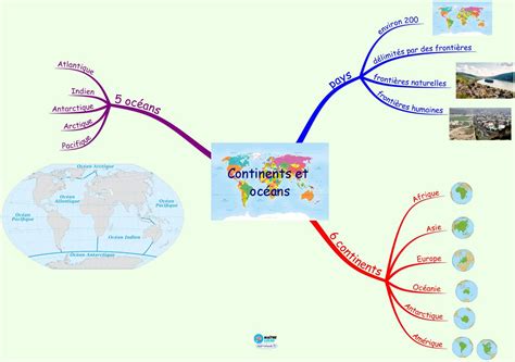 Carte Mentale Pays Continents Oc Ans Cp Ce Ce Ma Tre Lucas